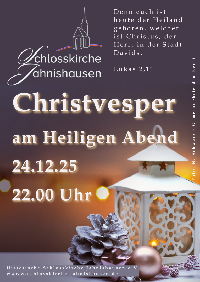 Christvesper in der Schlosskirche Jahnishausen