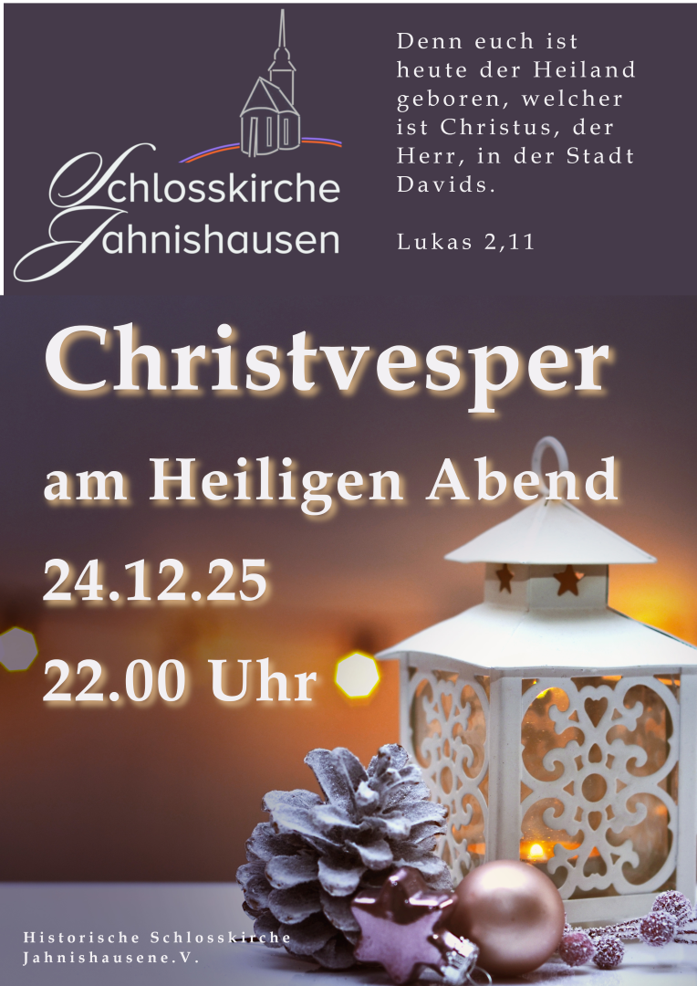 Christvesper in der Schlosskirche Jahnishausen